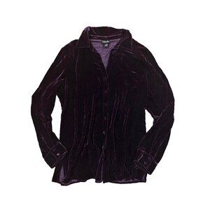 plum velvet buttondown shirt